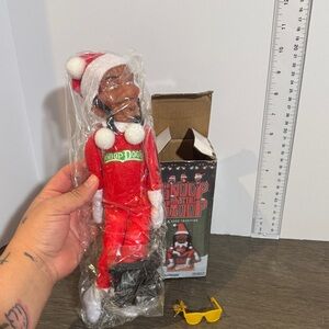 Snoop Dogg Snoop on a Stoop 2024 Christmas Elf Doll, 12” Small Plush Toys